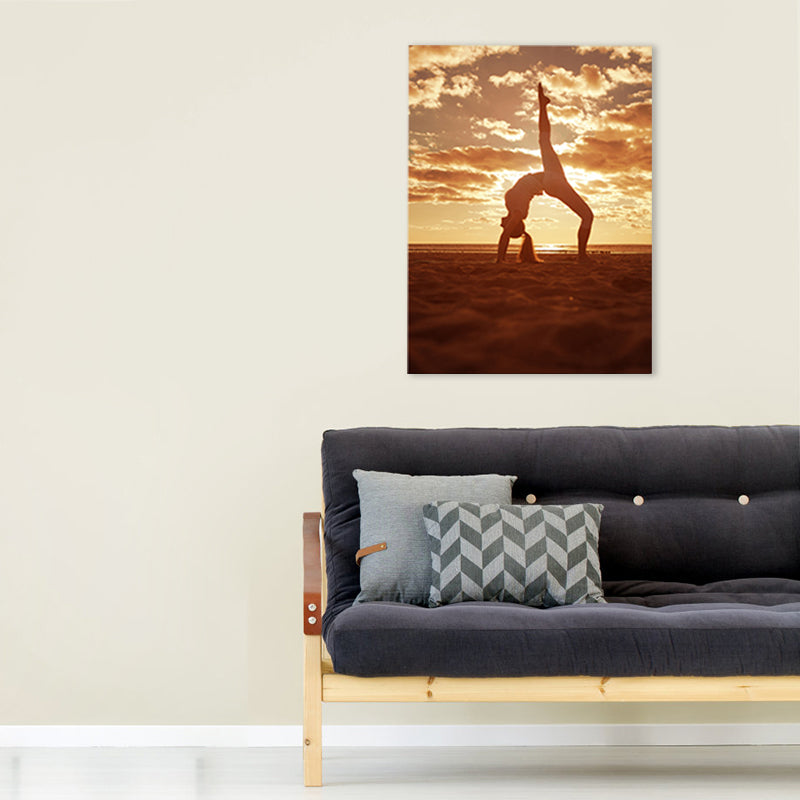 Light Color Sports Girl Canvas Contemporary Style Textured Wall Decor for Dining Room Clearhalo 'Art Gallery' 'Canvas Art' 'Contemporary Art Gallery' 'Modern' Arts' 1762511