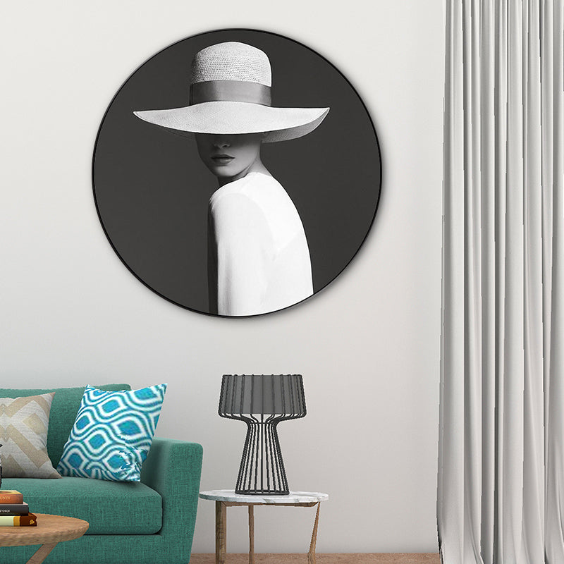 Modern Style Canvas Print Soft Color Trendy Girl Painting, Multiple Sizes Options Grey Clearhalo 'Art Gallery' 'Canvas Art' 'Contemporary Art Gallery' 'Modern' Arts' 1762580