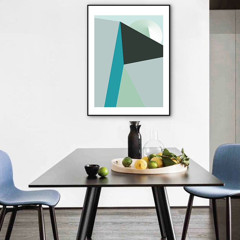 Pastel Color Geometric Canvas Abstract Modern Style Textured Wall Art Print for Hall Clearhalo 'Art Gallery' 'Canvas Art' 'Contemporary Art Gallery' 'Modern' Arts' 1762607