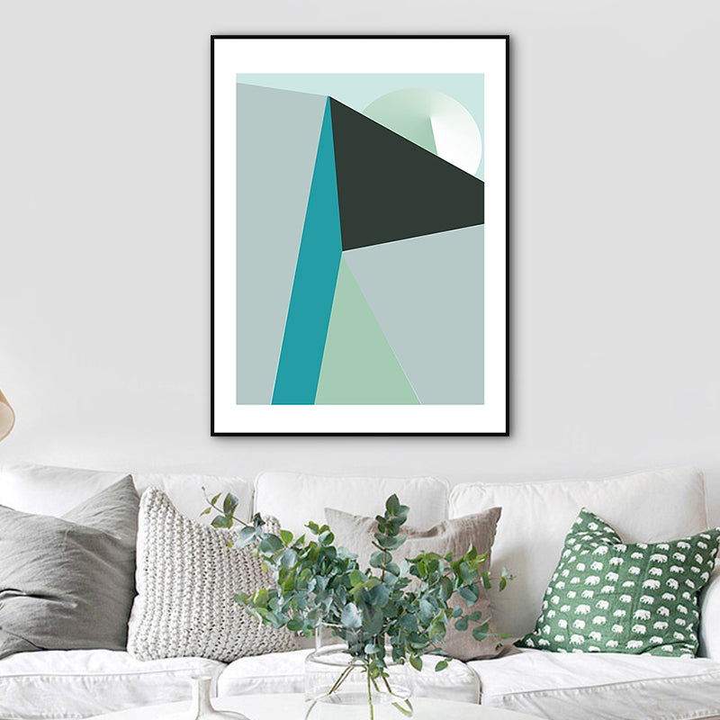 Pastel Color Geometric Canvas Abstract Modern Style Textured Wall Art Print for Hall Clearhalo 'Art Gallery' 'Canvas Art' 'Contemporary Art Gallery' 'Modern' Arts' 1762608