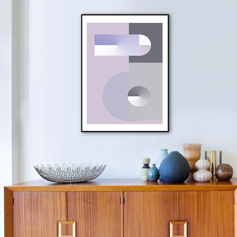 Pastel Color Geometric Canvas Abstract Modern Style Textured Wall Art Print for Hall Clearhalo 'Art Gallery' 'Canvas Art' 'Contemporary Art Gallery' 'Modern' Arts' 1762618