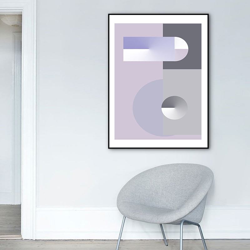 Pastel Color Geometric Canvas Abstract Modern Style Textured Wall Art Print for Hall Clearhalo 'Art Gallery' 'Canvas Art' 'Contemporary Art Gallery' 'Modern' Arts' 1762619