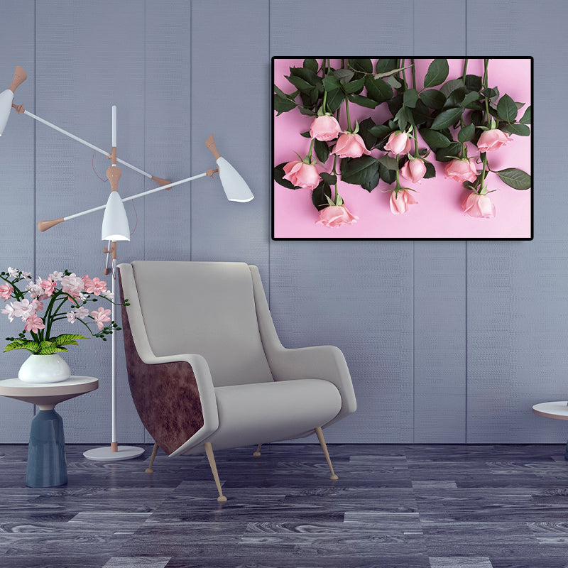 Photographs Flower Buds Art Print Modernist Canvas Wall Decor in Soft Color for Room Clearhalo 'Art Gallery' 'Canvas Art' 'Contemporary Art Gallery' 'Modern' Arts' 1762629
