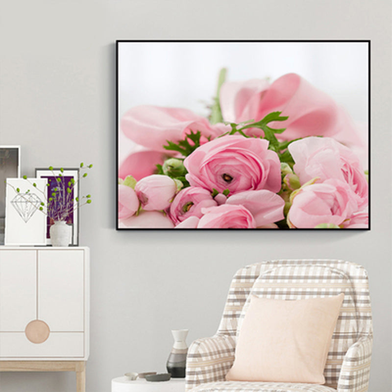 Photographs Flower Buds Art Print Modernist Canvas Wall Decor in Soft Color for Room Light Pink Clearhalo 'Art Gallery' 'Canvas Art' 'Contemporary Art Gallery' 'Modern' Arts' 1762635