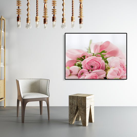 Photographs Flower Buds Art Print Modernist Canvas Wall Decor in Soft Color for Room Clearhalo 'Art Gallery' 'Canvas Art' 'Contemporary Art Gallery' 'Modern' Arts' 1762636