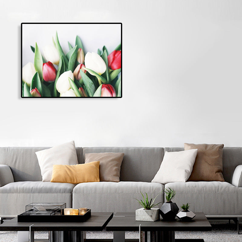 Photographs Flower Buds Art Print Modernist Canvas Wall Decor in Soft Color for Room Clearhalo 'Art Gallery' 'Canvas Art' 'Contemporary Art Gallery' 'Modern' Arts' 1762641