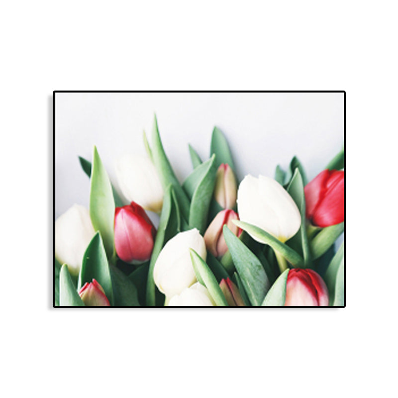 Photographs Flower Buds Art Print Modernist Canvas Wall Decor in Soft Color for Room Clearhalo 'Art Gallery' 'Canvas Art' 'Contemporary Art Gallery' 'Modern' Arts' 1762642