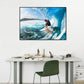 Tropix Photo Print Sea Canvas Art Blue Textured Wall Decor for Bedroom, Multiple Sizes Clearhalo 'Art Gallery' 'Canvas Art' 'Contemporary Art Gallery' 'Modern' Arts' 1762665