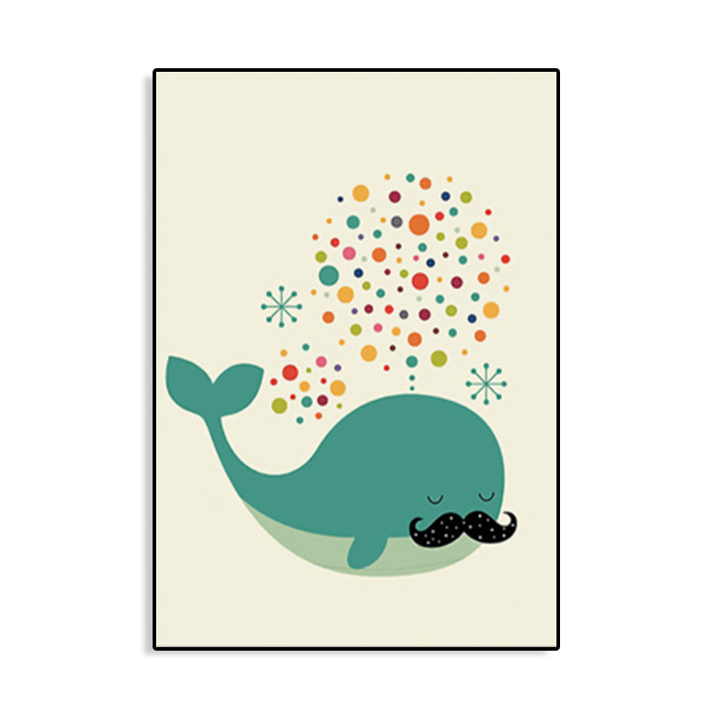 Kids Style Animal Canvas Art Pastel Color Textured Wall Decor for Childrens Bedroom Clearhalo 'Art Gallery' 'Canvas Art' 'Kids' Arts' 1762694