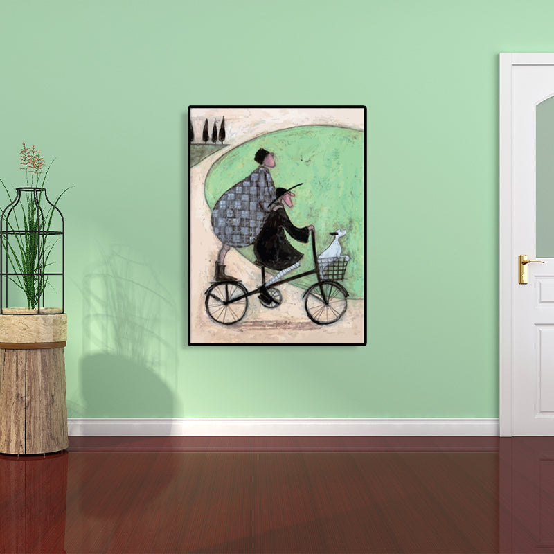 Outing Figure Painting Light Color Abstract Expressionism Wall Decor for Dining Room Clearhalo 'Arts' 'Canvas Art' 1762710