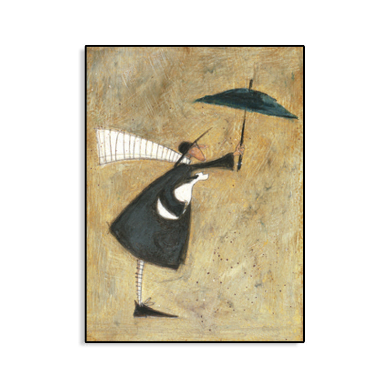 Outing Figure Painting Light Color Abstract Expressionism Wall Decor for Dining Room Clearhalo 'Arts' 'Canvas Art' 1762716