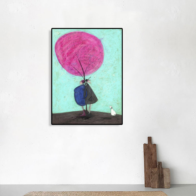 Outing Figure Painting Light Color Abstract Expressionism Wall Decor for Dining Room Clearhalo 'Arts' 'Canvas Art' 1762719