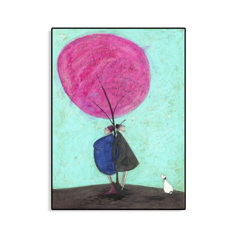Outing Figure Painting Light Color Abstract Expressionism Wall Decor for Dining Room Clearhalo 'Arts' 'Canvas Art' 1762720
