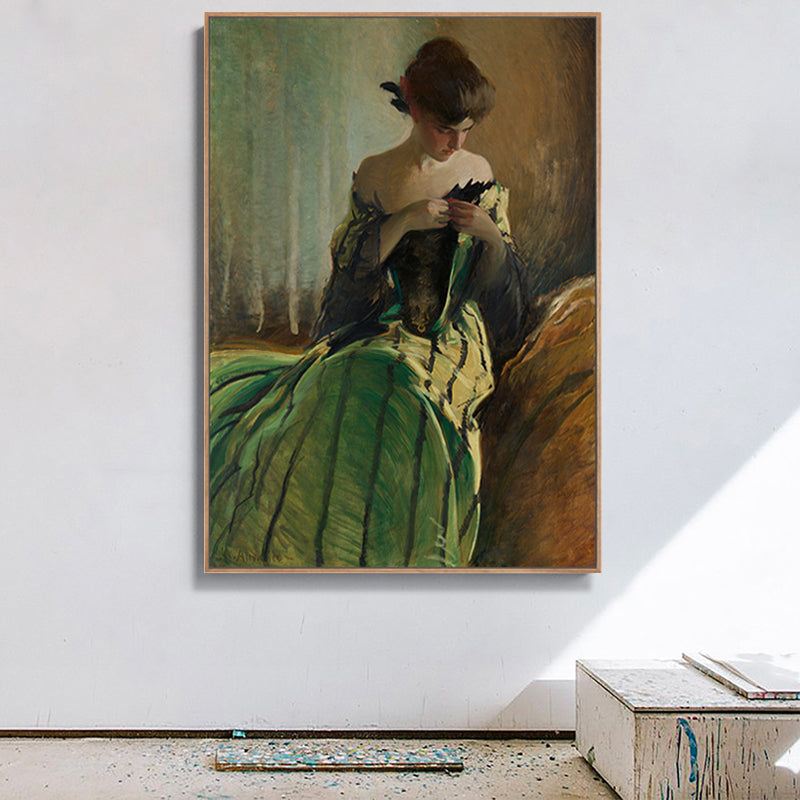 Impressionism Style Wall Art Print Soft Color Elegant Maiden Painting, Multiple Sizes Clearhalo 'Arts' 'Canvas Art' 1762762
