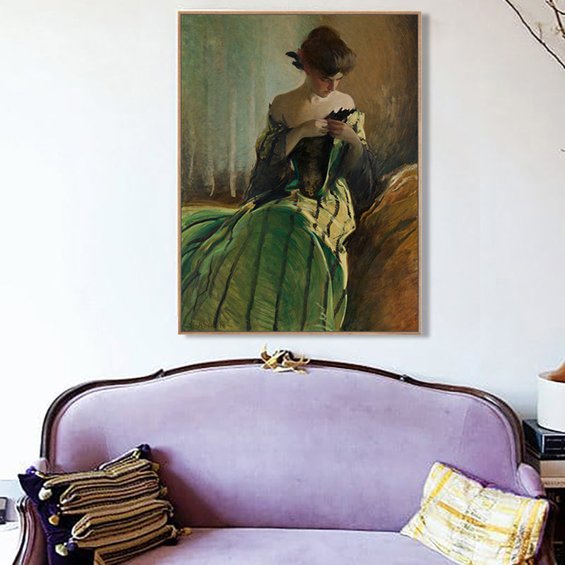 Impressionism Style Wall Art Print Soft Color Elegant Maiden Painting, Multiple Sizes Clearhalo 'Arts' 'Canvas Art' 1762763