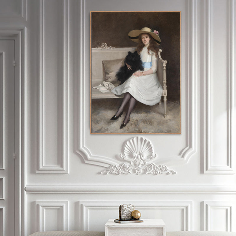 Impressionism Style Wall Art Print Soft Color Elegant Maiden Painting, Multiple Sizes Clearhalo 'Arts' 'Canvas Art' 1762766