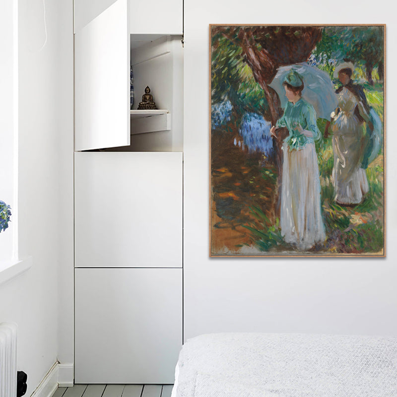 Impressionism Style Wall Art Print Soft Color Elegant Maiden Painting, Multiple Sizes Blue Clearhalo 'Arts' 'Canvas Art' 1762773