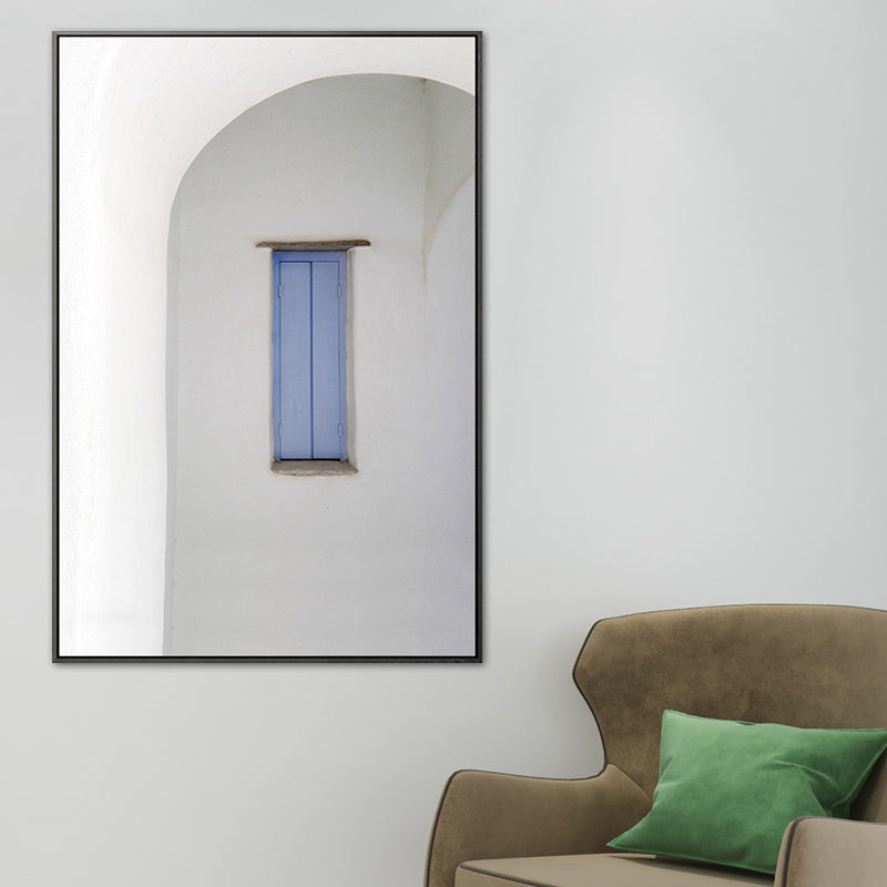 Contemporary Window Wall Art Print Pastel Color Textured Painting for Living Room Grey Clearhalo 'Art Gallery' 'Canvas Art' 'Contemporary Art Gallery' 'Modern' Arts' 1762788