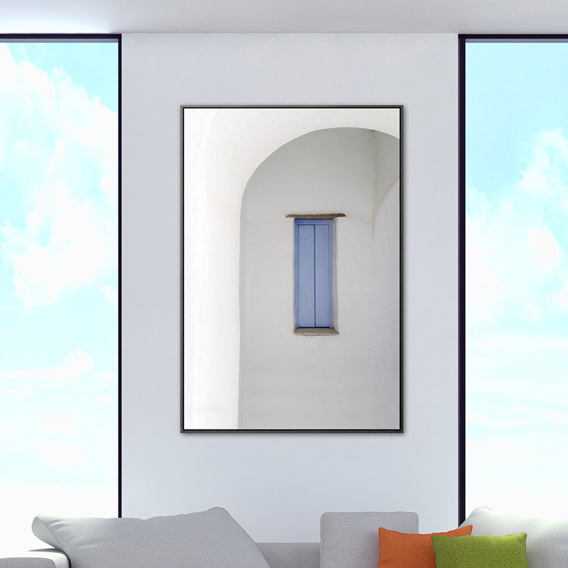 Contemporary Window Wall Art Print Pastel Color Textured Painting for Living Room Clearhalo 'Art Gallery' 'Canvas Art' 'Contemporary Art Gallery' 'Modern' Arts' 1762789