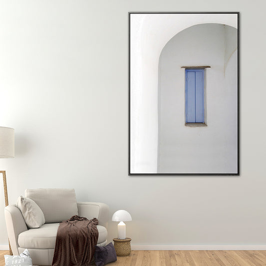 Contemporary Window Wall Art Print Pastel Color Textured Painting for Living Room Clearhalo 'Art Gallery' 'Canvas Art' 'Contemporary Art Gallery' 'Modern' Arts' 1762790