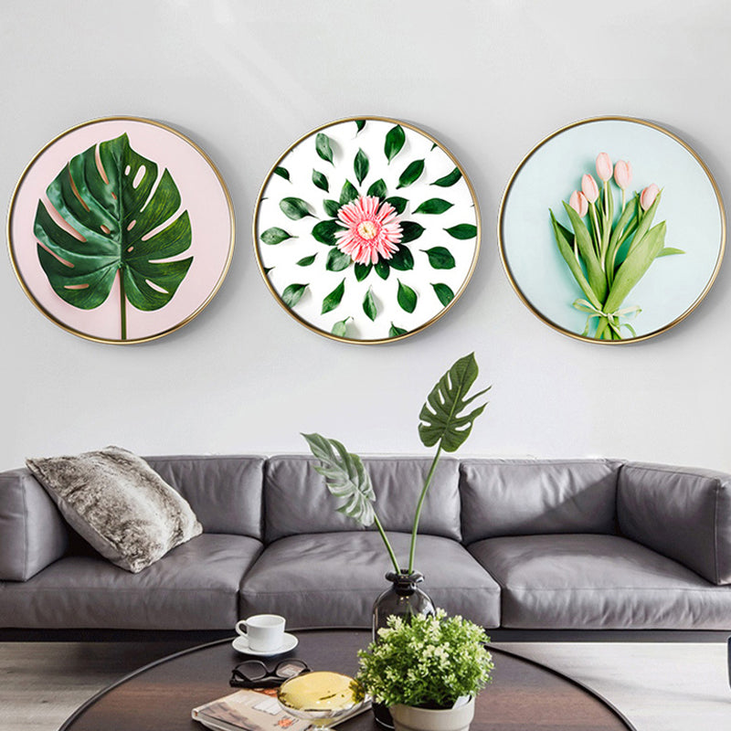 Floral Print Photography Painting Nordic Style Canvas Wall Decor, Multiple Sizes White Clearhalo 'Arts' 'Canvas Art' 1762853