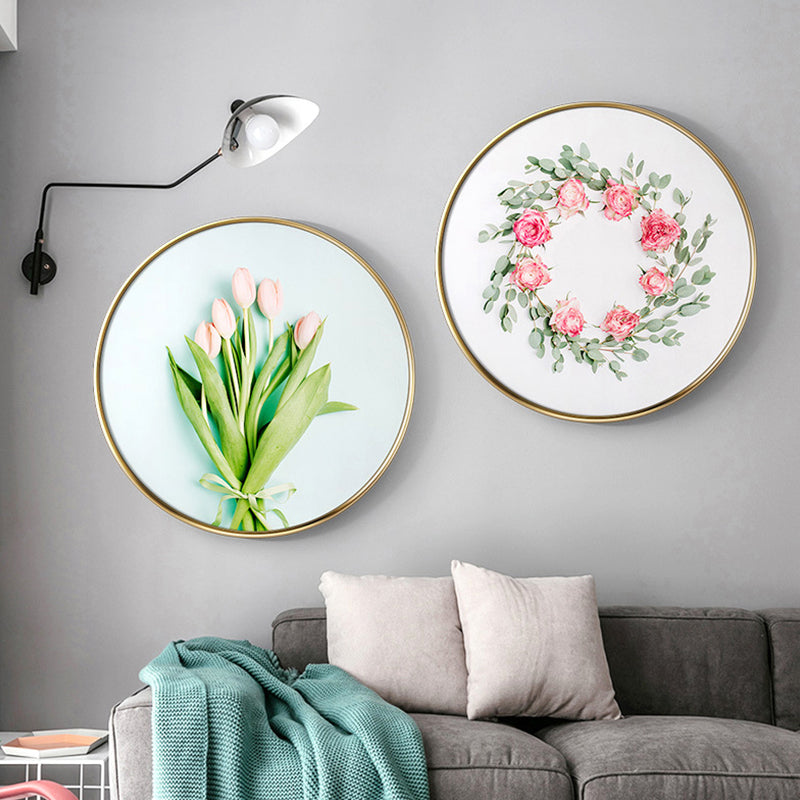 Floral Print Photography Painting Nordic Style Canvas Wall Decor, Multiple Sizes Grey Clearhalo 'Arts' 'Canvas Art' 1762876