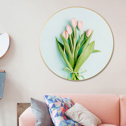 Floral Print Photography Painting Nordic Style Canvas Wall Decor, Multiple Sizes Light Blue Clearhalo 'Arts' 'Canvas Art' 1762884