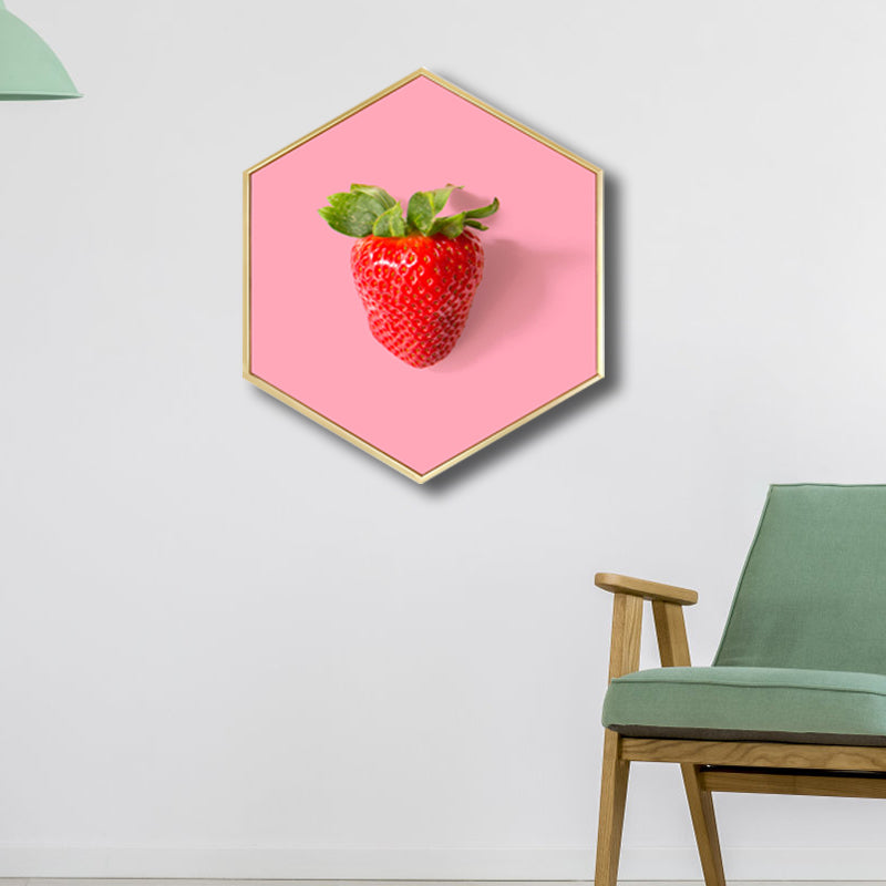 Scandinavian Style Tasty Fruits Canvas Light Color Textured Art Print for Dining Room Clearhalo 'Arts' 'Canvas Art' 1762909