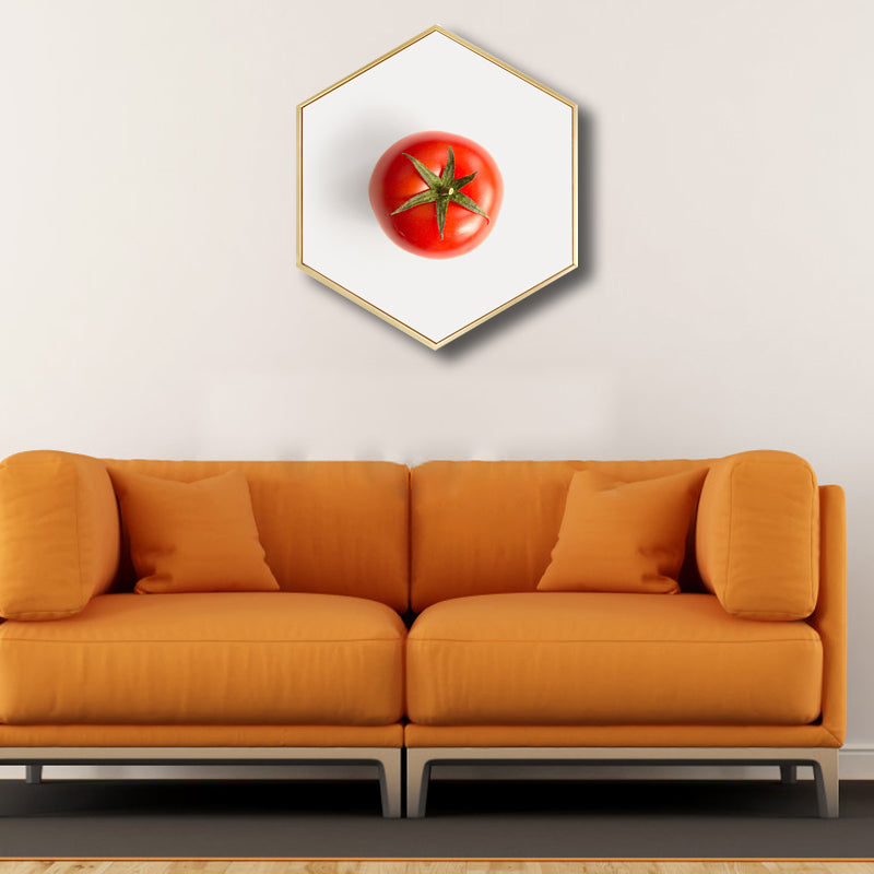 Scandinavian Style Tasty Fruits Canvas Light Color Textured Art Print for Dining Room Red Clearhalo 'Arts' 'Canvas Art' 1762915