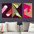 Geometric Wall Art Modernism Textured Living Room Canvas in Multi-Color, Set of 3 Red Clearhalo 'Art Gallery' 'Canvas Art' 'Contemporary Art Gallery' 'Modern' Arts' 1762941