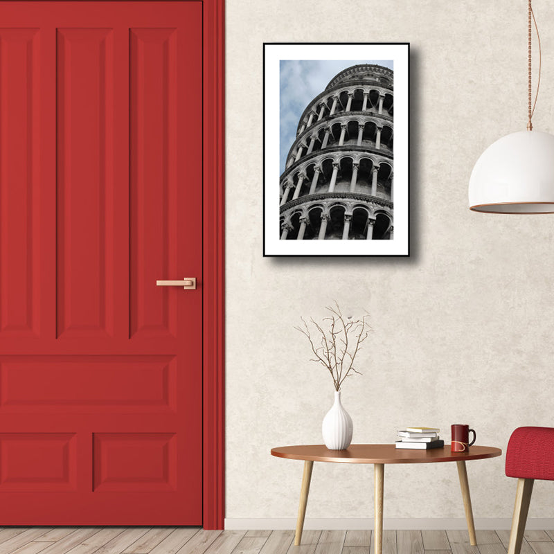 Grey Colosseum Wall Decor Landmark Global Inspired Textured Canvas Wall Art for Home Clearhalo 'Arts' 'Canvas Art' 1762968