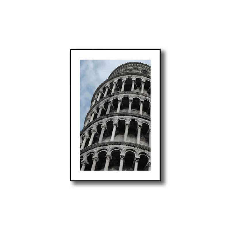 Grey Colosseum Wall Decor Landmark Global Inspired Textured Canvas Wall Art for Home Clearhalo 'Arts' 'Canvas Art' 1762969
