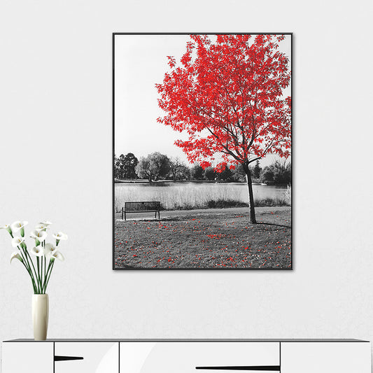 Modern Style Botanical Scene Canvas Soft Color Textured Wall Art Print for Living Room Clearhalo 'Art Gallery' 'Canvas Art' 'Contemporary Art Gallery' 'Modern' Arts' 1762988