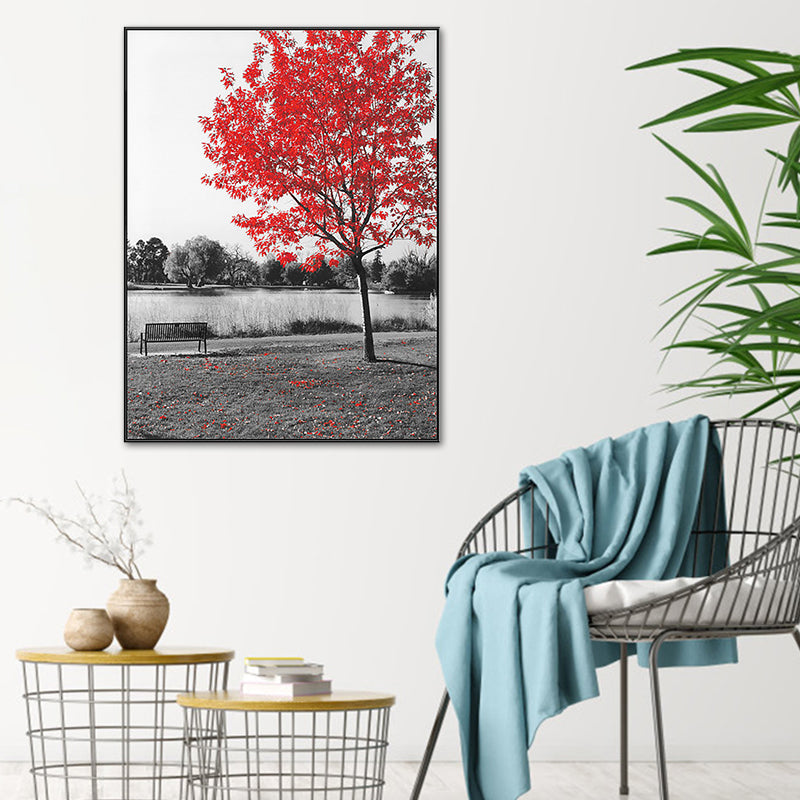 Modern Style Botanical Scene Canvas Soft Color Textured Wall Art Print for Living Room Clearhalo 'Art Gallery' 'Canvas Art' 'Contemporary Art Gallery' 'Modern' Arts' 1762989