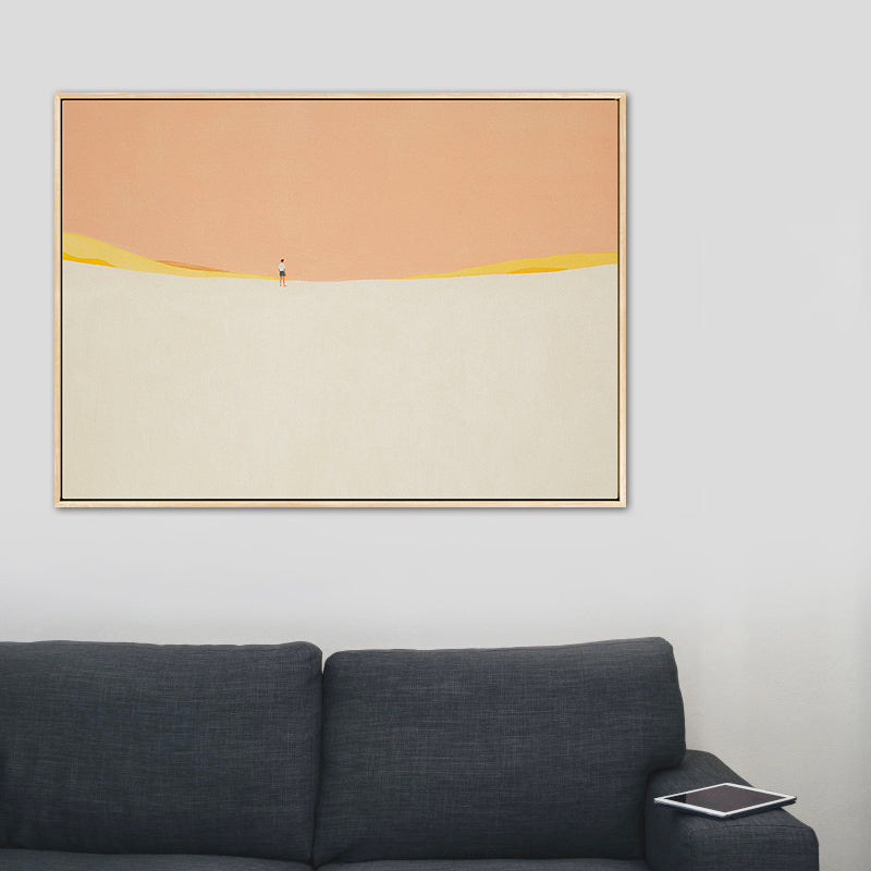 Illustration Nordic Wall Art Decor with Abstract Scenery in Soft Color for Boys Bedroom Clearhalo 'Arts' 'Canvas Art' 1763011