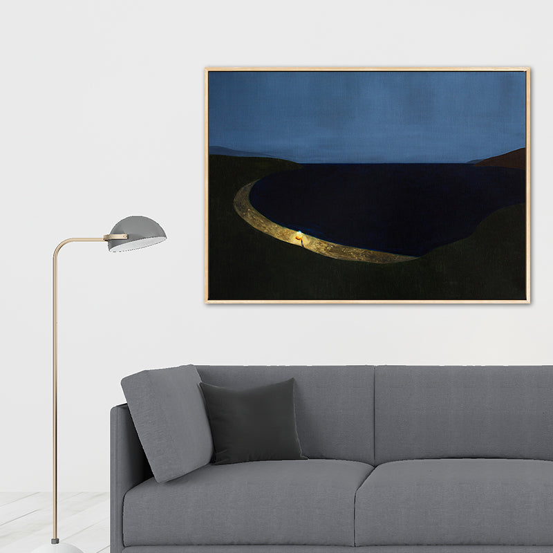 Illustration Nordic Wall Art Decor with Abstract Scenery in Soft Color for Boys Bedroom Clearhalo 'Arts' 'Canvas Art' 1763024