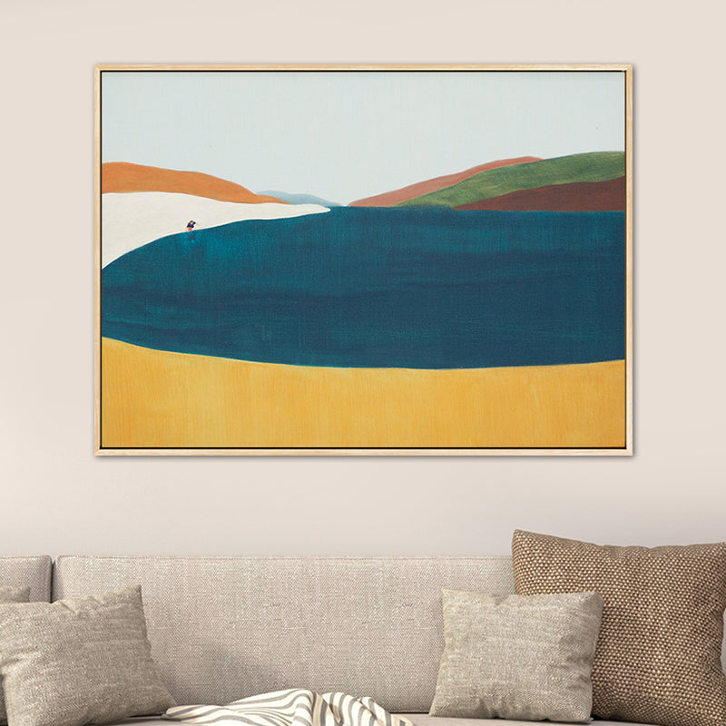Illustration Nordic Wall Art Decor with Abstract Scenery in Soft Color for Boys Bedroom Clearhalo 'Arts' 'Canvas Art' 1763027