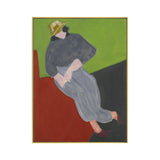 Hatted Girl Wall Decor Abstract Expressionism Textured Bedroom Canvas, Multiple Size Options Clearhalo 'Arts' 'Canvas Art' 1763039