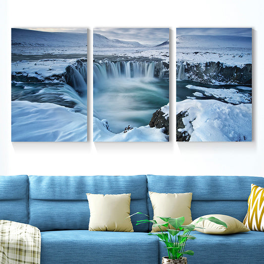 Waterfall View Wall Decor Modern Multi-Piece Girls Bedroom Painting, Multiple Sizes Blue Clearhalo 'Art Gallery' 'Canvas Art' 'Contemporary Art Gallery' 'Modern' Arts' 1763063