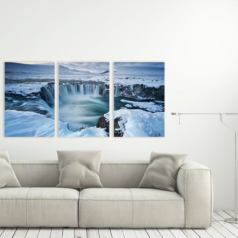 Waterfall View Wall Decor Modern Multi-Piece Girls Bedroom Painting, Multiple Sizes Clearhalo 'Art Gallery' 'Canvas Art' 'Contemporary Art Gallery' 'Modern' Arts' 1763065