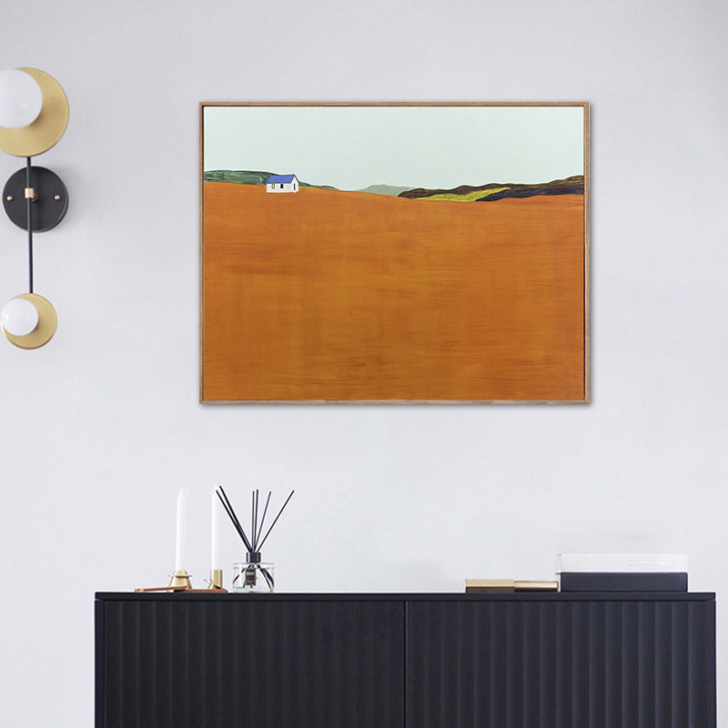 Nordic Mountain Landscape Canvas Art Pastel Color Textured Wall Decor for Bedroom Clearhalo 'Arts' 'Canvas Art' 1763089