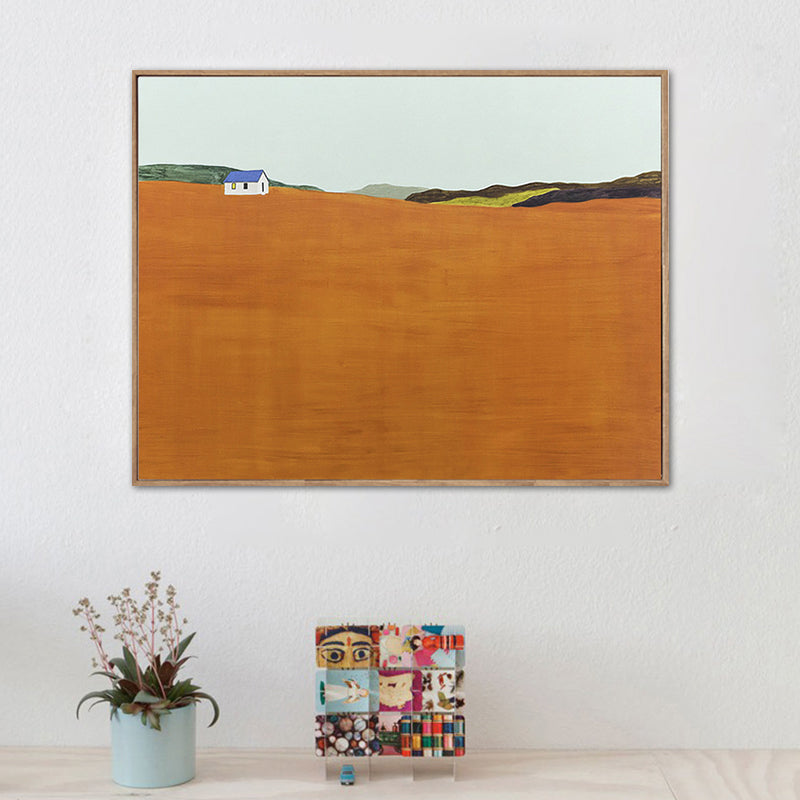 Nordic Mountain Landscape Canvas Art Pastel Color Textured Wall Decor for Bedroom Clearhalo 'Arts' 'Canvas Art' 1763090