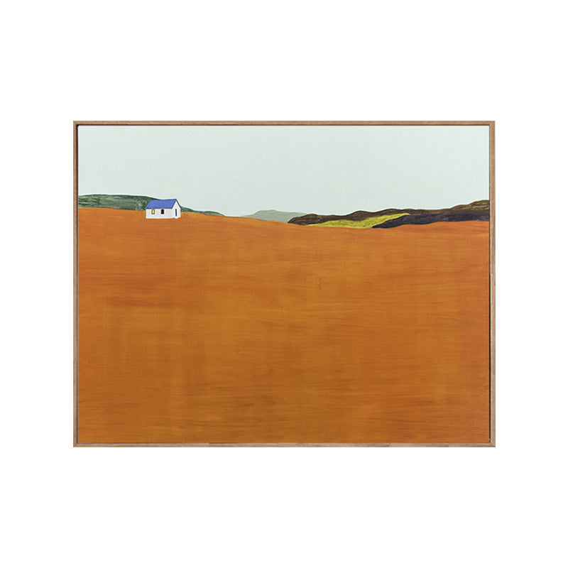 Nordic Mountain Landscape Canvas Art Pastel Color Textured Wall Decor for Bedroom Clearhalo 'Arts' 'Canvas Art' 1763091