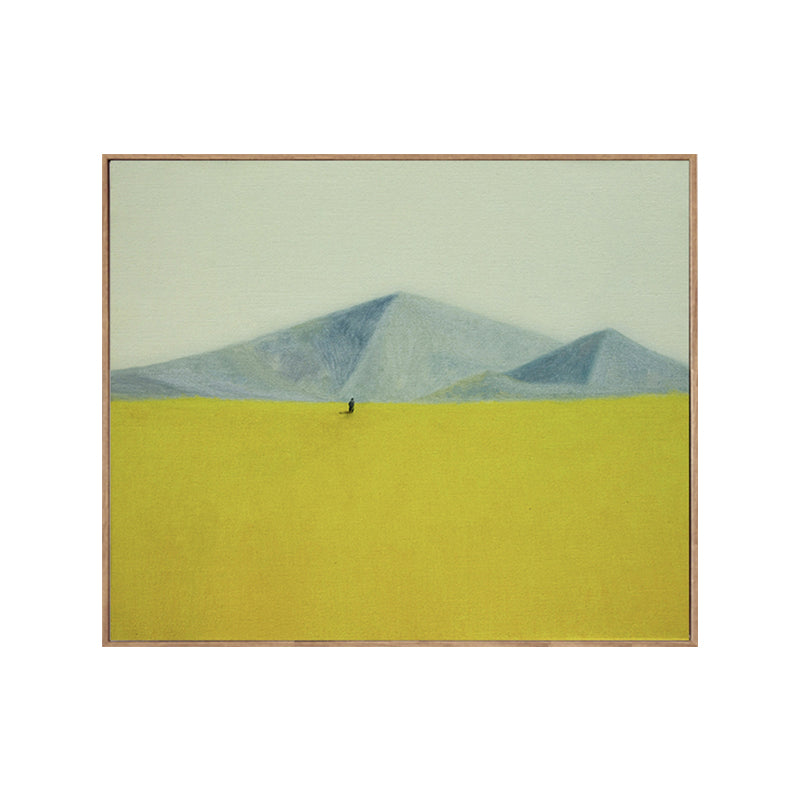 Nordic Mountain Landscape Canvas Art Pastel Color Textured Wall Decor for Bedroom Clearhalo 'Arts' 'Canvas Art' 1763100