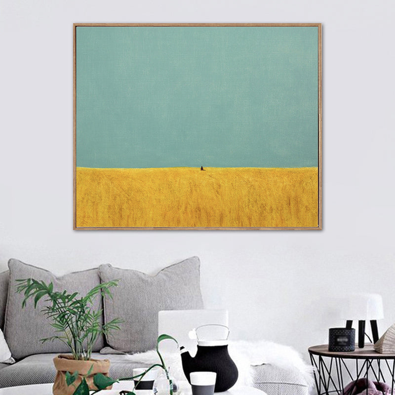 Nordic Mountain Landscape Canvas Art Pastel Color Textured Wall Decor for Bedroom Blue Clearhalo 'Arts' 'Canvas Art' 1763101