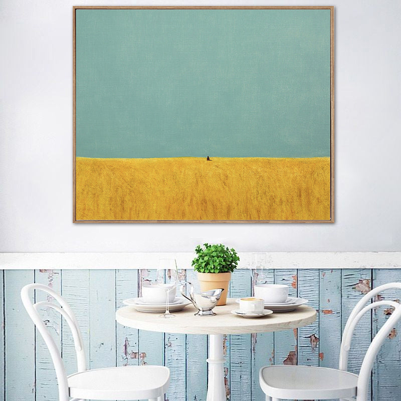 Nordic Mountain Landscape Canvas Art Pastel Color Textured Wall Decor for Bedroom Clearhalo 'Arts' 'Canvas Art' 1763103