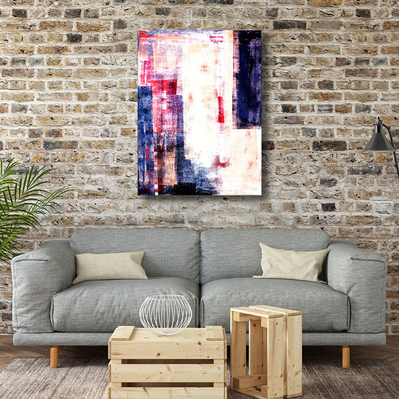 Canvas Pastel Color Painting Modern Art Abstract Wall Decor, Multiple Sizes Available Purple Clearhalo 'Arts' 'Canvas Art' 1763125