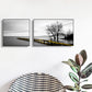 Picturesque Nature Scenery Canvas Wall Art for House Interior, Light Color, Set of 2 Clearhalo 'Art Gallery' 'Canvas Art' 'Contemporary Art Gallery' 'Modern' Arts' 1763157