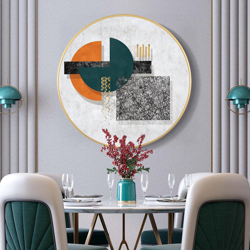 Pastel Color Geometric Canvas Print Textured Wall Art Decor for Bathroom, Multiple Sizes Clearhalo 'Arts' 'Canvas Art' 1763178