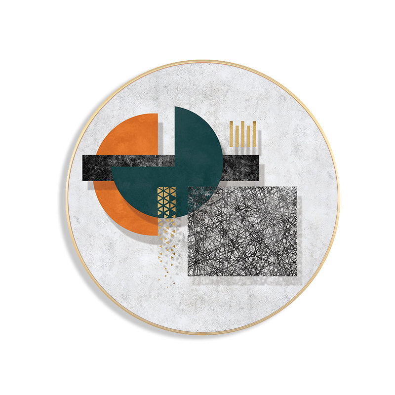 Pastel Color Geometric Canvas Print Textured Wall Art Decor for Bathroom, Multiple Sizes Clearhalo 'Arts' 'Canvas Art' 1763180